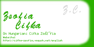zsofia cifka business card